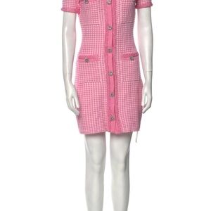 Self-Portrait Pink Tweed Mini Dress